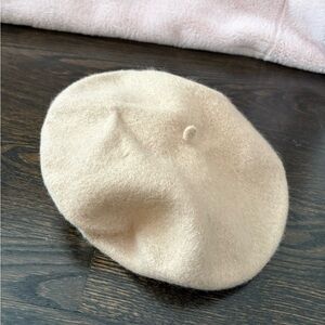 Beige Wool Beret